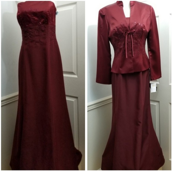 Sheila Yen Dresses & Skirts - Strapless Gown +Jacket, Dusk Collection 2pc, Lk 8